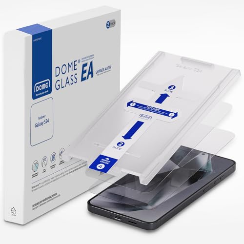 Whitestone Displayschutzfolie aus gehärtetem Glas kompatibel mit Samsung Galaxy S24 EA, vollständige Abdeckung, einfache Installation, 2 Stück Whitestone Displayschutzfolie aus gehärtetem Glas kompatibel mit Samsung Galaxy S24 EA, vollständige Abdeckung, einfache Installation, 2 Stück von DOME GLASS