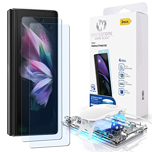 Whitestone Displayschutzfolie für Samsung Galaxy Z Fold 3, gehärtetes Glas, mit Flüssigkeitsdispersionstechnologie, 2 Stück von DOME GLASS