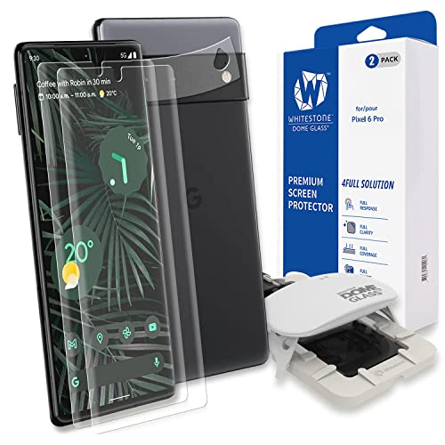 Whitestone Dome Glas[2pack+UV Lamp]-Displayschutzfolie für Google Pixel 6 Pro, gehärtetes Glas, mit Flüssigkeitsdispersionstechnologie, 2 Stück von DOME GLASS