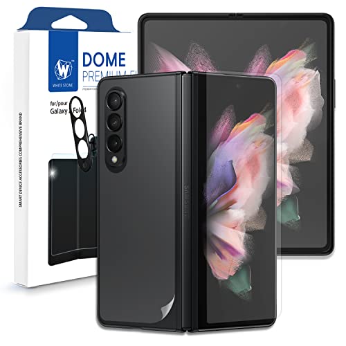 Whitestone Prämie-Folie für Samsung Galaxy Z Fold 4 (2022) TPU-Folie Displayschutzfolie Anti-Schock,HD Clear,Selbstheilungsfilm [1PACK] von DOME GLASS