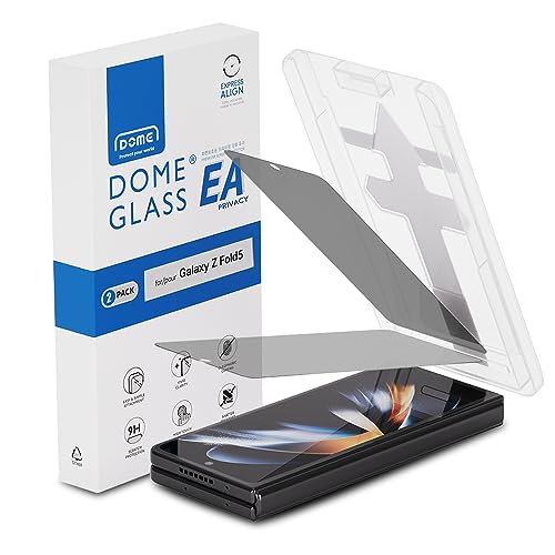 Whitestone Private EA Glas-Displayschutzfolie für Galaxy Z Fold 5 2023, vollständige Abdeckung, private Displayschutzfolie aus gehärtetem Glas, einfache Installation, 2er-Pack von DOME GLASS