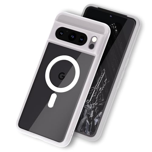 Whitestone Scope-Hülle für Pixel 8 Pro Premium-TPU-Luftstoßstangenschutz mit schlanker und ultimativer Passform. Telefonabdeckung für Pixel 8 Pro, kompatibel mit kabellosem Magsafe-Laden – Klarweiß von DOME GLASS