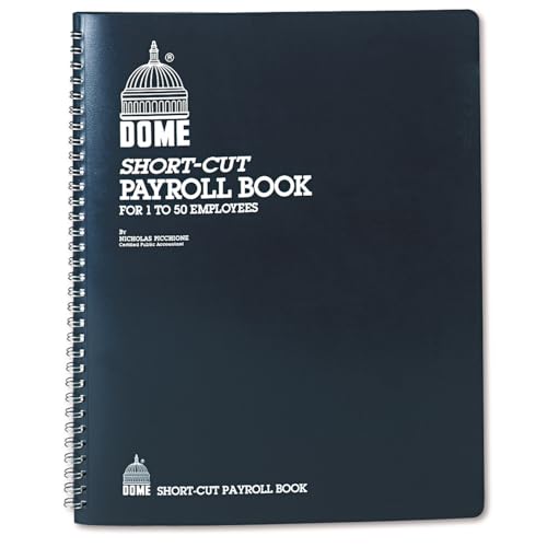 Dome 650 - Payroll Record, Single Entry System, Blue Vinyl Cover, 8 3/4 x11 1/4 Pages-DOM650 by DomeSkin Dome 650 - Payroll Record, Single Entry System, Blue Vinyl Cover, 8 3/4 x11 1/4 Pages-DOM650 by DomeSkin von DOMESKIN