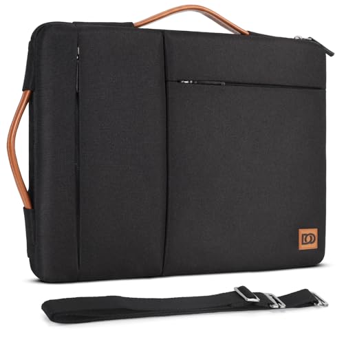 DOMISO 13.3 Zoll Wasserdicht Laptop Tasche Sleeve Case Notebook Hülle Schutzhülle für 13" MacBook Air/13.3" ThinkPad L390 Yoga X380 Yoga/13.9" Lenovo Yoga C930 GLASS/14 HP EliteBook 840 G5,Schwarz von DOMISO