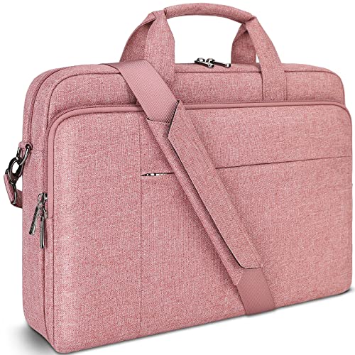 DOMISO 14 Zoll Laptop Tasche Aktentasche Schultertasche Wasserdicht Notebooktasche für 14" Lenovo IdeaPad Yoga 710 ThinkPad A475/Aspire 1 Swift 3/HP Stream 14 Pavilion 14/Dell/Asus,Rosa von DOMISO
