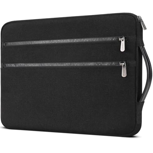 DOMISO 14 Zoll Laptop Tasche Hülle Notebook Case Schutzhülle Wasserdicht Laptophülle Stoßfest Laptop Sleeve für 14" HP Dell Asus, 15 Zoll MacBook Pro,Schwarz von DOMISO