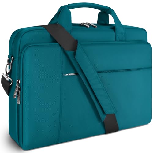 DOMISO 15-15,6 Zoll Laptop Tasche Aktentasche Schultertasche Wasserdicht Notebooktasche für 15.6" Lenovo IdeaPad S510/Lenovo ThinkPad E575/Dell XPS 15 Inspiron/HP Pavilion 15 Envy 15/Asus,Teal von DOMISO