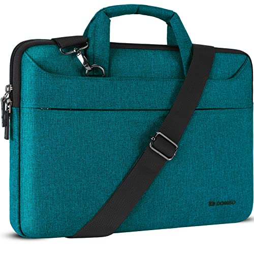 DOMISO 15-15,6 Zoll Wasserdicht Laptop Tasche Aktentasche Schultertasche Notebooktasche für 15.6" Lenovo IdeaPad S510/Lenovo ThinkPad E575/HP Pavilion 15 Envy 15/Dell XPS 15 Inspiron/Asus,Teal von DOMISO