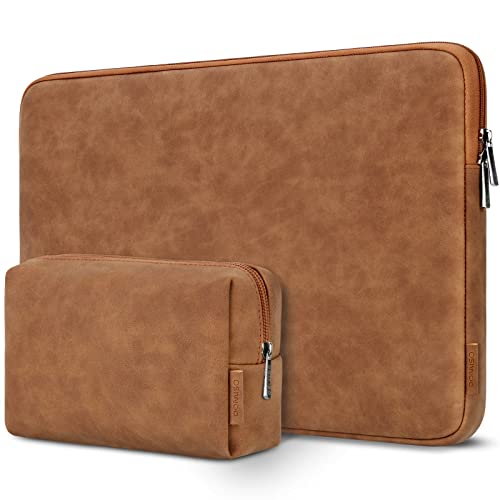 DOMISO 15.6 Zoll Wasserdicht Laptop Tasche Sleeve Case Notebook Hülle Schutzhülle für Yoga 720 IdeaPad S510 320 ThinkPad T570 E575/Dell XPS 15/HP Envy Pavilion,Braun von DOMISO