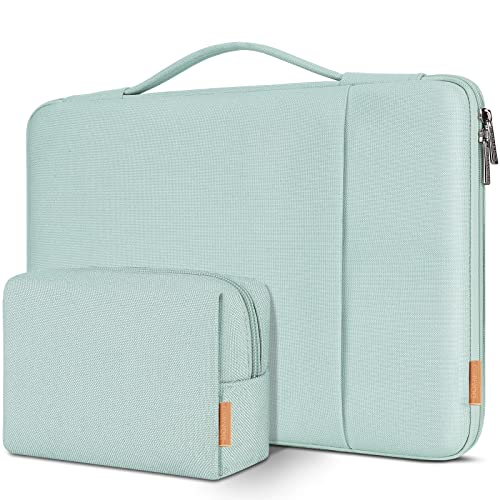 DOMISO 16 Zoll Laptop Tasche Hülle Notebook Case Schutzhülle Wasserdicht Laptophülle Stoßfest Laptop Sleeve für 16" Dell/HP Pavilion Envy/ThinkPad IdeaPad/ASUS Vivobook,Minzgrün von DOMISO