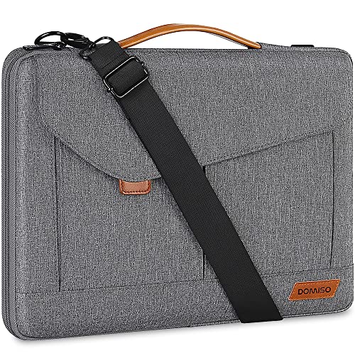 DOMISO 17-17.3 Zoll Laptop Tasche Aktentasche Umhängetasche Kompatibel mit 17.3" Dell/HP Pavilion 17/ProBook 470/MSI GS73VR Stealth PRO/Lenovo/Acer/ASUS,Grau von DOMISO