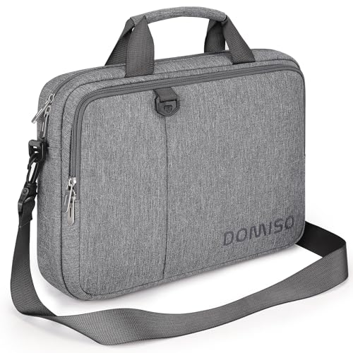 DOMISO 17 Zoll Laptop Tasche Aktentasche Schultertasche Business Wasserdicht Notebooktasche für 17-17.3" Lenovo IdeaPad/Notebook/HP Envy/MSI GS73VR Stealth Pro/ASUS ROG,Grau von DOMISO
