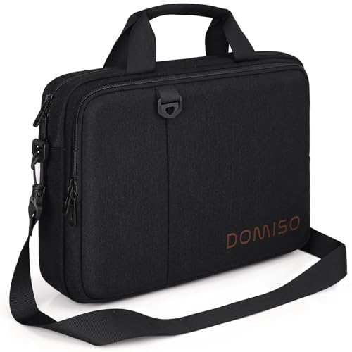 DOMISO 17 Zoll Laptop Tasche Aktentasche Schultertasche Business Wasserdicht Notebooktasche für 17-17.3" Lenovo IdeaPad/Notebook/HP Envy/MSI GS73VR Stealth Pro/ASUS ROG,Schwarz von DOMISO
