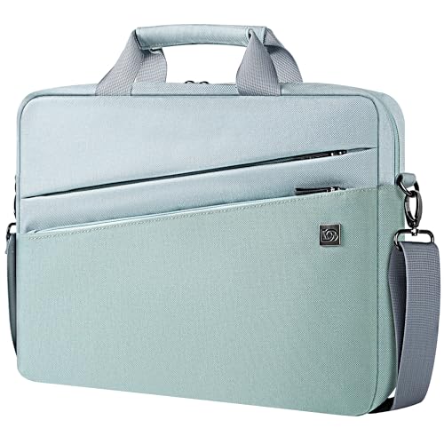 DOMISO 17 Zoll Wasserdicht Laptop Aktentasche Schultertasche Notebooktasche Umhängetasche Tasche Business für 17-17.3" Notebook/Dell/Lenovo/Acer/HP/MSI/ASUS, Minzgrün von DOMISO