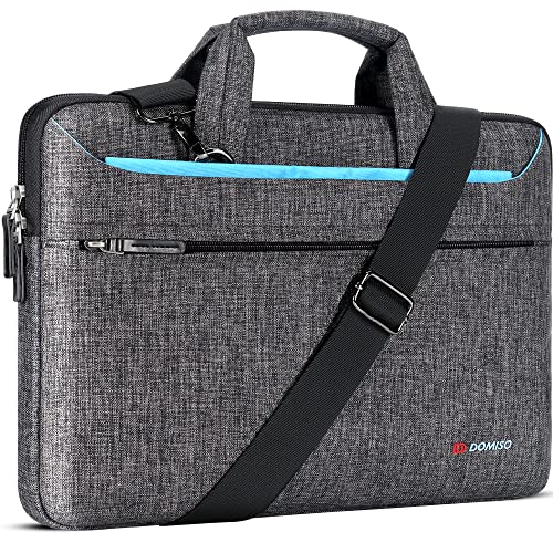 DOMISO 17 Zoll Wasserdicht Laptop Tasche Aktentasche Schultertasche Business Notebooktasche für 17-17.3" Notebook/Dell Inspiron/Lenovo IdeaPad/HP Envy/ASUS ROG/MSI GS73VR Stealth Pro,Blau von DOMISO