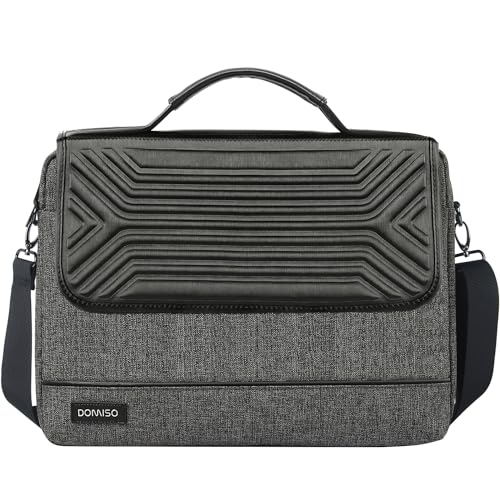 DOMISO 17 Zoll Wasserdicht Laptop Tasche Aktentasche Schultertasche Notebooktasche Business für 17-17.3" Notebook/Dell/Lenovo/Acer/HP/MSI/ASUS, Schwarz von DOMISO