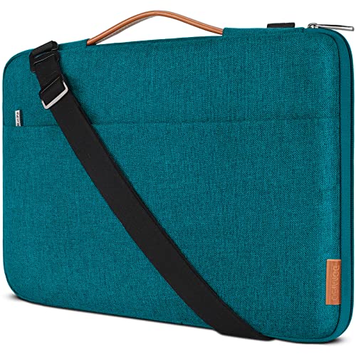 DOMISO 17.3 Zoll Laptop Tasche Hülle Wasserdicht Stoßfestes Notebook Sleeve Case Schultertasche Schutzhülle für 17.3" HP Pavilion 17/MSI/Lenovo IdeaPad 320 321/LG Gram 17"/ASUS ROG Strix GL702VS,Teal von DOMISO