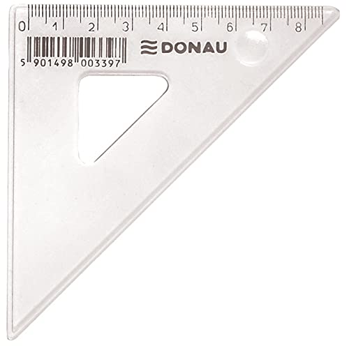 DONAU 7061001PL-00 Dreieck/Geometrie-Dreieck/Geodreieck, klein, 8,5 cm, 45 Grad, transparent DONAU 7061001PL-00 Dreieck/Geometrie-Dreieck/Geodreieck, klein, 8,5 cm, 45 Grad, transparent von DONAU