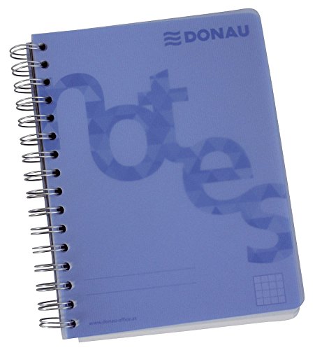 DONAU 7526201-10 Collegeblock PP Cover - A5, kariert, blau von DONAU