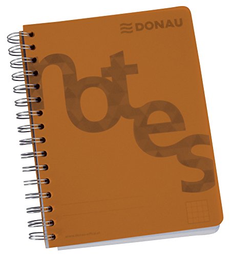 DONAU 7526201-12 Collegeblock PP Cover - A5, kariert, orange von DONAU