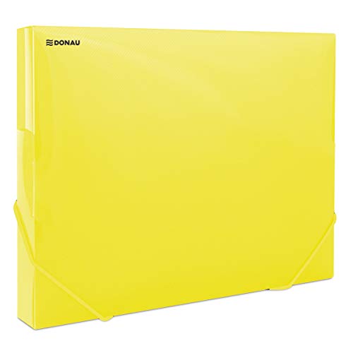 DONAU 8545001PL-11 Sammelbox Dokumentenbox Heft-Box mit Eckspanner Gummis, aus Kunststoff/ PP 700μm Gelb-Transparent für DIN A4| Rückenbreite 30mm| Zusammenklappbare Seitenflügel| für Büro und Schule DONAU 8545001PL-11 Sammelbox Dokumentenbox Heft-Box mit Eckspanner Gummis, aus Kunststoff/ PP 700μm Gelb-Transparent für DIN A4| Rückenbreite 30mm| Zusammenklappbare Seitenflügel| für Büro und Schule von DONAU