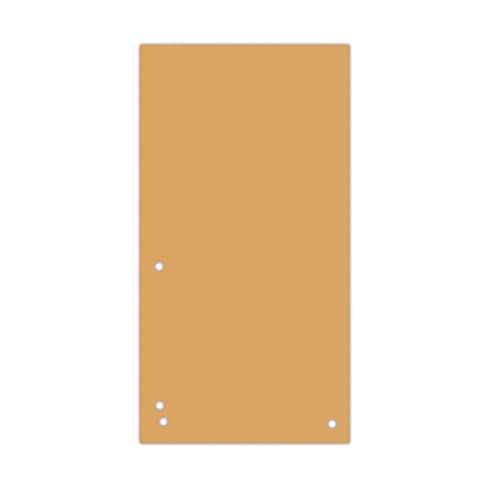 DONAU DONAU 100er Pack Trennstreifen/Farbe: Orange / 1/3 A4 aus 190 g/m² Recycling-Karton/ 4-fach Lochung/ 23,5 x 10,5 cm/Gelocht/Trennblätter Ordner Register Trennlaschen/Made in EU von DONAU