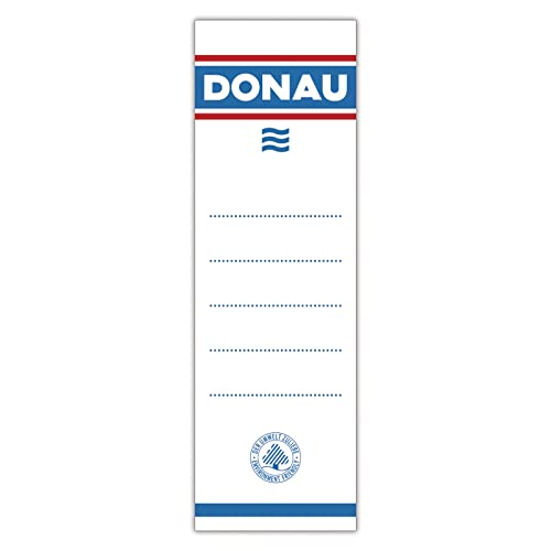 DONAU Einstecketiketten Für DONAU-Ordner 48x153mm Zweiseitig 20 Stk / / Typ-Einschiebbar/Form-Rechteckige/Material-Papier/Farbe-Weiß/Flächengewicht (g/m2)-N.a. / Abmessungen (mm)-48x153 von DONAU
