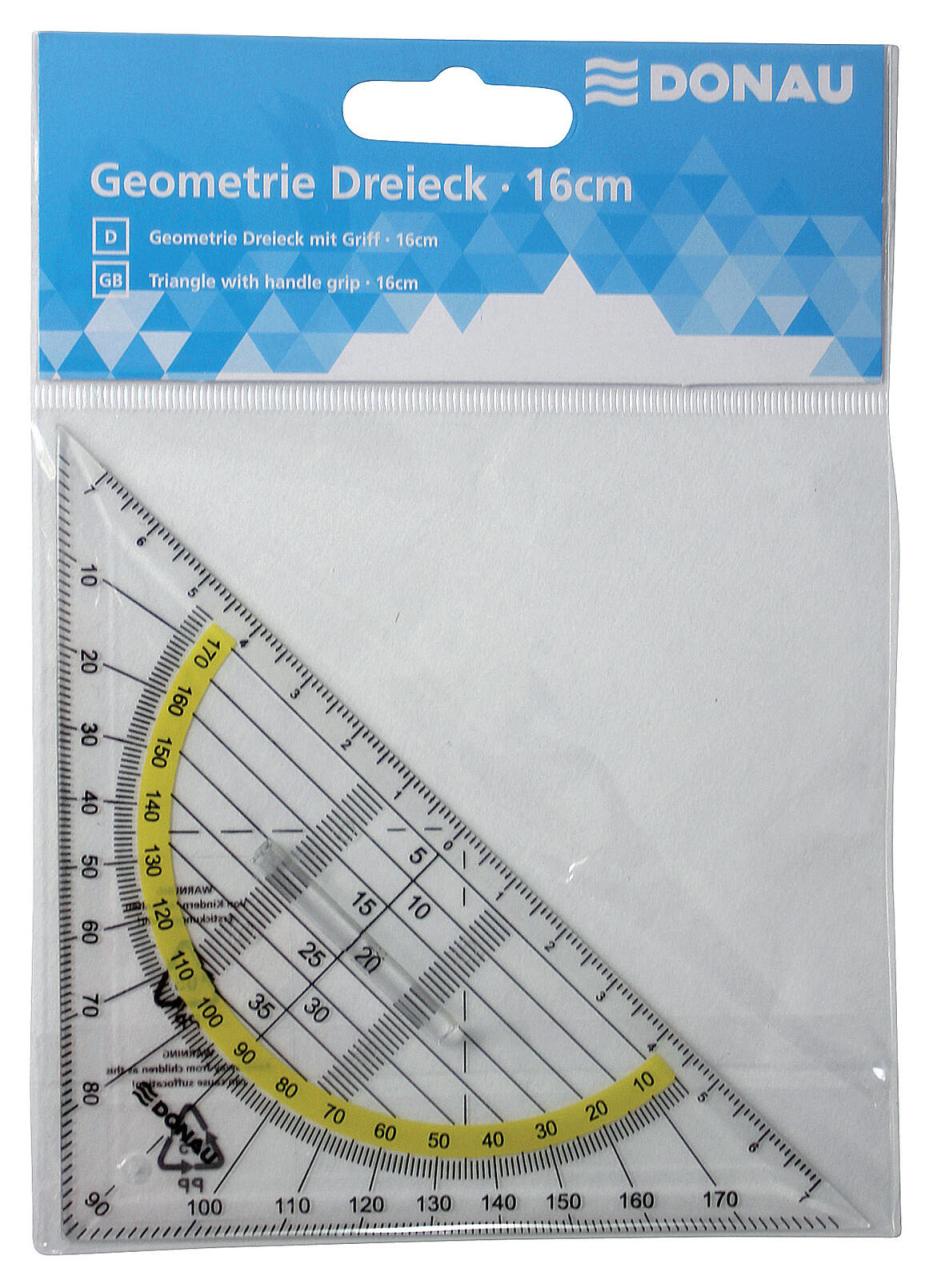 DONAU Geometrie-Dreieck mit Griff 16,0 cm von DONAU