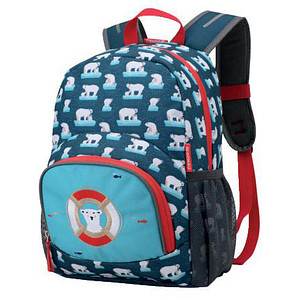 DONAU Kindergartenrucksack Eisbär Kunstfaser blau/weiß von DONAU