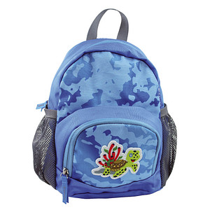 DONAU Kindergartenrucksack Mini Schildkröte Kunstfaser blau/camouflage von DONAU