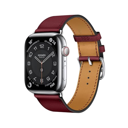 DONEGANI LB1 Armband für Apple Watch Leder Band Ultra 2 49mm, Series 10 46mm, 9 8 7 45mm 41mm, SE 6 5 4 44mm 40mm, 3 2 1 42mm 38mm damen herren Strap Bordeaux Rot DONEGANI LB1 Armband für Apple Watch Leder Band Ultra 2 49mm, Series 10 46mm, 9 8 7 45mm 41mm, SE 6 5 4 44mm 40mm, 3 2 1 42mm 38mm damen herren Strap Bordeaux Rot von DONEGANI