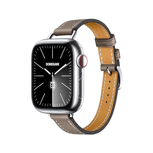 DONEGANI LB2 Armband für Apple Watch Leder Band Ultra 2 49mm, Series 10 46mm, 9 8 7 45mm 41mm, SE 6 5 4 44mm 40mm, 3 2 1 42mm 38mm damen herren Strap beton DONEGANI LB2 Armband für Apple Watch Leder Band Ultra 2 49mm, Series 10 46mm, 9 8 7 45mm 41mm, SE 6 5 4 44mm 40mm, 3 2 1 42mm 38mm damen herren Strap beton von DONEGANI
