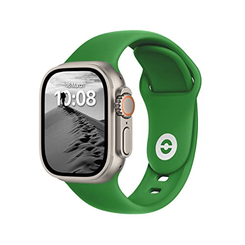 DONEGANI SB Armband Kompatibel mit Apple Watch Band Sport Series Ultra 9 8 7 6 5 4 3 2 1 SE 49mm 45mm 44mm 42mm 41mm 40mm 38mm Damen Herren Silikon Strap in farbe Grüne Weihnachten von DONEGANI