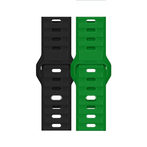 DONEGANI UC2 Armband für Apple Watch Band Ultra 2 49mm, Series 10 46mm, 9 8 7 45mm 41mm, SE 6 5 4 44mm 40mm, 3 2 1 42mm 38mm Damen Herren Sport Silikon Strap, Schwarz/Weihnachtsgrün DONEGANI UC2 Armband für Apple Watch Band Ultra 2 49mm, Series 10 46mm, 9 8 7 45mm 41mm, SE 6 5 4 44mm 40mm, 3 2 1 42mm 38mm Damen Herren Sport Silikon Strap, Schwarz/Weihnachtsgrün von DONEGANI