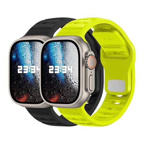 DONEGANI UC2 Sportarmband für Apple Watch Ultra 2 49 mm, Serie 10, 46 mm, 9, 8, 7, 45 mm, 41 mm, SE 6, 5, 4, 44 mm, 40 mm, 3, 2, 1, 42 mm, 38 mm, für Herren und Damen, iWatch, Armband aus Silikon DONEGANI UC2 Sportarmband für Apple Watch Ultra 2 49 mm, Serie 10, 46 mm, 9, 8, 7, 45 mm, 41 mm, SE 6, 5, 4, 44 mm, 40 mm, 3, 2, 1, 42 mm, 38 mm, für Herren und Damen, iWatch, Armband aus Silikon von DONEGANI