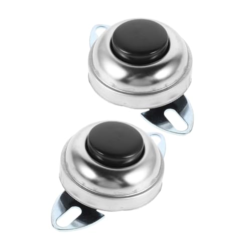 DONFAMDS 2 Stück Fahrzeug Hupenknopfschalter Druckhupenknopf Ersatz Hupenknopf Momentanhupe Hupensteuerschalter Druckknopf Bootshupe Hupenknopf Silbermetall von DONFAMDS