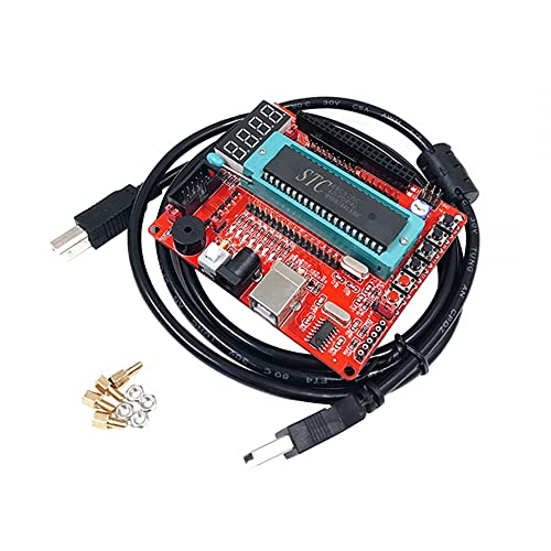 51 Microcontroller Development Board, STC89C52 Entwicklungsplatine, C51 USB Programmierbar 8051 MCU Controller System Board mit USB Kabel von DONGKER