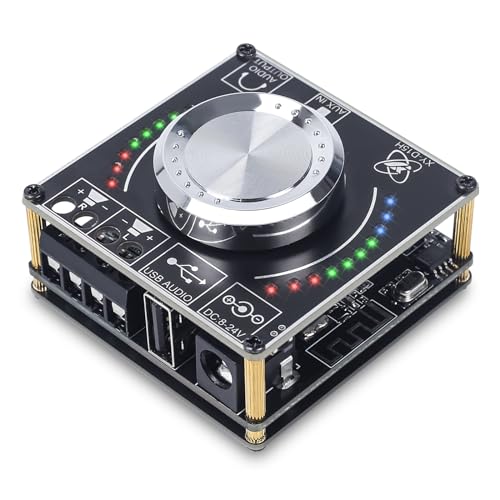 DONGKER Bluetooth 5.1 Verstärkerplatine mit Rhythmus Licht DC 8-24V 2x15W HiFi 2.0 Stereo Audio Empfänger Leistungsverstärker Modul mit AUX/Bluetooth/U-Disk, Fernbedienung App Heimlautsprecher DONGKER Bluetooth 5.1 Verstärkerplatine mit Rhythmus Licht DC 8-24V 2x15W HiFi 2.0 Stereo Audio Empfänger Leistungsverstärker Modul mit AUX/Bluetooth/U-Disk, Fernbedienung App Heimlautsprecher von DONGKER