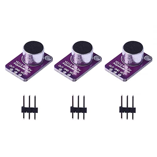 DONGKER Elektret Mikrofonverstärker Modul, 3 Stücke DC 2.4V bis 5.5V GY-MAX4466 Microphone Preamplifier Mikroleistungs-Operationsverstärker von DONGKER