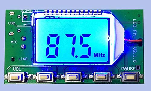 FM Transmitter Modul, DSP PLL 87-108 MHz Stereo Digital Wireless Mikrofon Board mit LCD Display von DONGKER