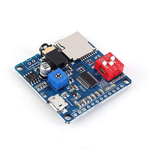 Mini Sprachwiedergabemodul, DY-SV5W Voice Playback Module, MP3-Player UART I/O Triggerverstärker Klasse D 5W von DONGKER