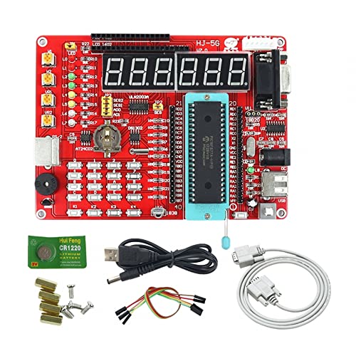 PIC16F877A Entwicklungsplatine,Mikrocontroller Development Board,PIC USB programmierbarer MCU-Controller-Systemplatine Experimentelle Plattform-Kernplatine Entwicklungs-Board von DONGKER