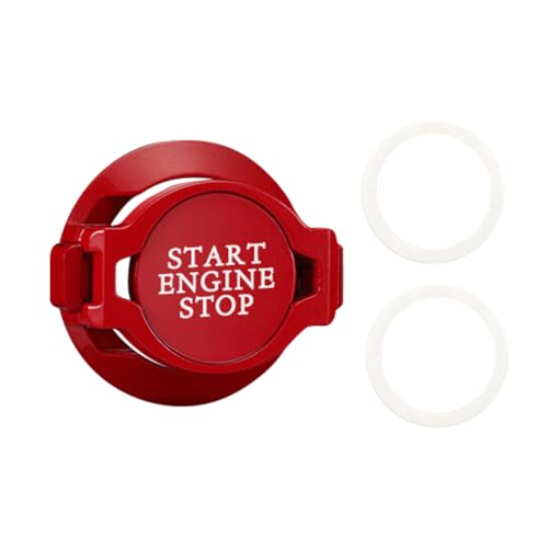 Push-Start-Knopf-Abdeckung, Auto/Motor Start-Stopp-Knopf-Schutzabdeckung aus Zinklegierung für Innendurchmesser unter 1.18 zoll Startknopf von DONGKER