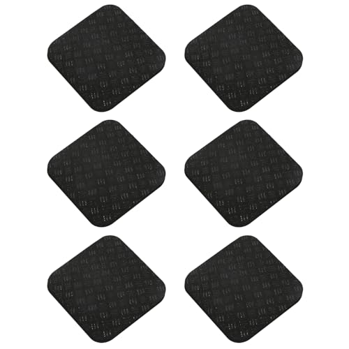 Schwingungsdämpfer, 6 Stück Doppelseitige Rutschfeste Anti Vibration Pads, Silikon Vibrationsdämpfer für Laufband, Gehunterlage, Heimtrainer (10x10x0,5 cm) von DONGKER