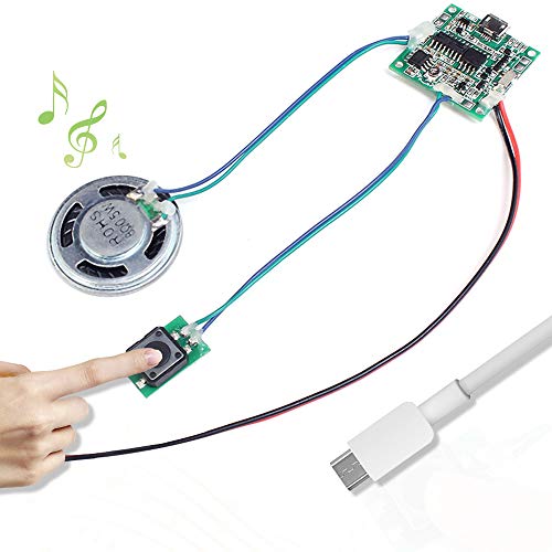 Sound Modul Tastensteuerung 8M Programmierbare MP3 WAV Musik Player Platine mit Lautsprecher für DIY Spieluhr Grußkarte Kreatives Muttertag von DONGKER