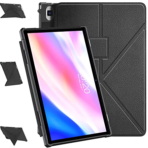 DONGZHU Compatible with TECLAST P20HD Hülle, PU-Leder Multi-Angle Viewing Auto Wake/Sleep Cover für Teclast P20HD / Teclast M40 / Teclast M40 Pro (Nicht passend für M40SE)-Schwarz von DONGZHU