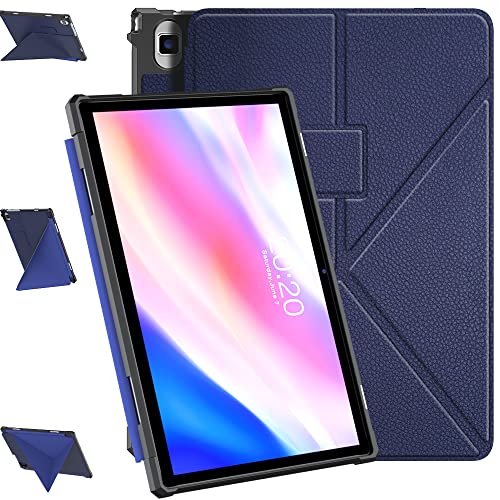 DONGZHU Compatible with TECLAST P20HD Hülle, PU-Leder Multi-Angle Viewing Auto Wake/Sleep Cover für Teclast P20HD / Teclast M40 / Teclast M40 Pro (Nicht passend für M40SE)-Tiefes Blau von DONGZHU