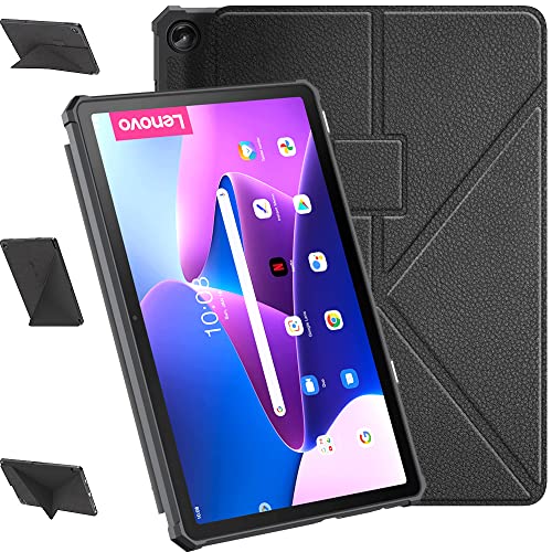 DONGZHU Hülle Kompatibel mit Lenovo Tab M10 HD 3nd Gen 10.1 Zoll TB328 2022 Ultra Dünn Case mit Standfunktion Auto Sleep Wake Up Funktion Slim Schutzhülle, Schwarz von DONGZHU