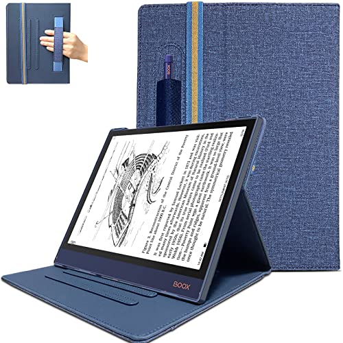 DONGZHU Hülle für BOOX Note Air 2 (2021) & BOOX Note Air 2 Plus (2022) Digitales Papier, Folio Cover für BOOX Note Air 2 mit Stifthalter (Deep Blue) von DONGZHU