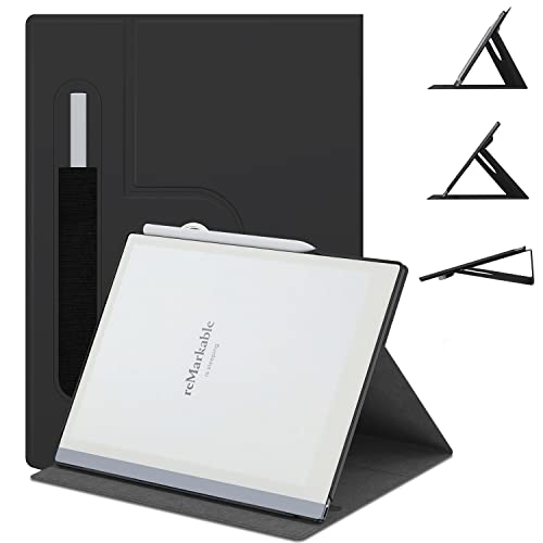 DONGZHU Hülle für Remarkable 2 Paper Tablet 10.3 Zoll (2020 Veröffentlicht), Touch Feeling Dünne, Leichte und Intelligente Folio Hülle für Remarkable 2 Paper Tablet (Schwarz) von DONGZHU